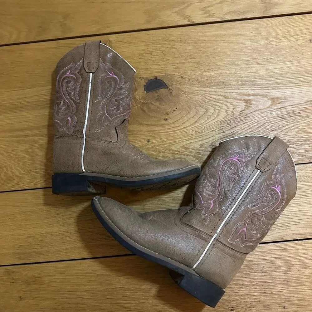 Shyanne girls Madison faux leather western boot girls 13